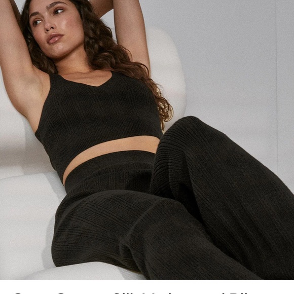 Lunya Cozy Cotton Silk Variegated Rib Crop Tank - Picture 6 of 6